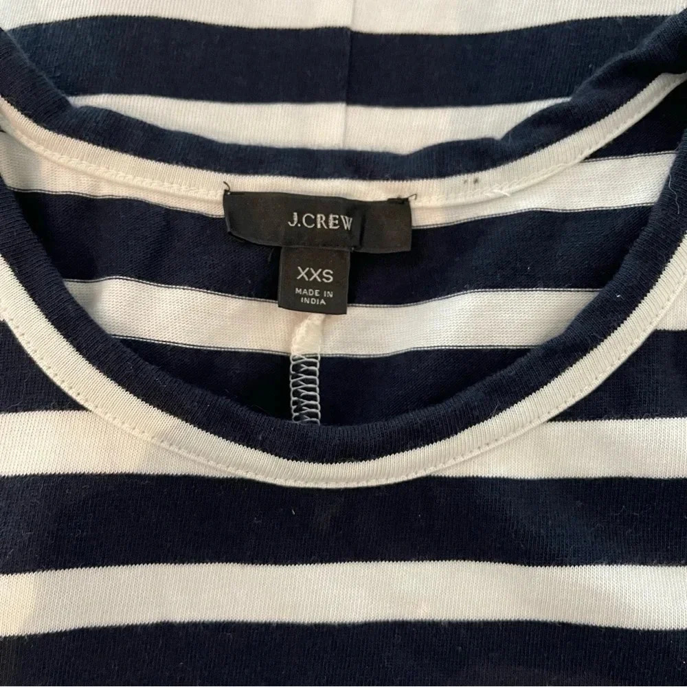 J Crew navy/white striped maxi dress. 100% cotton. XXS. - Picture 3 of 5